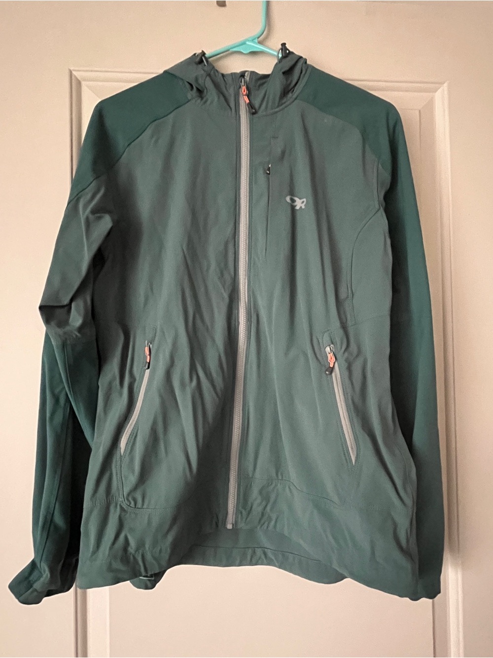 Outdoor Research Women’s Green Hooded Softshell Jacket